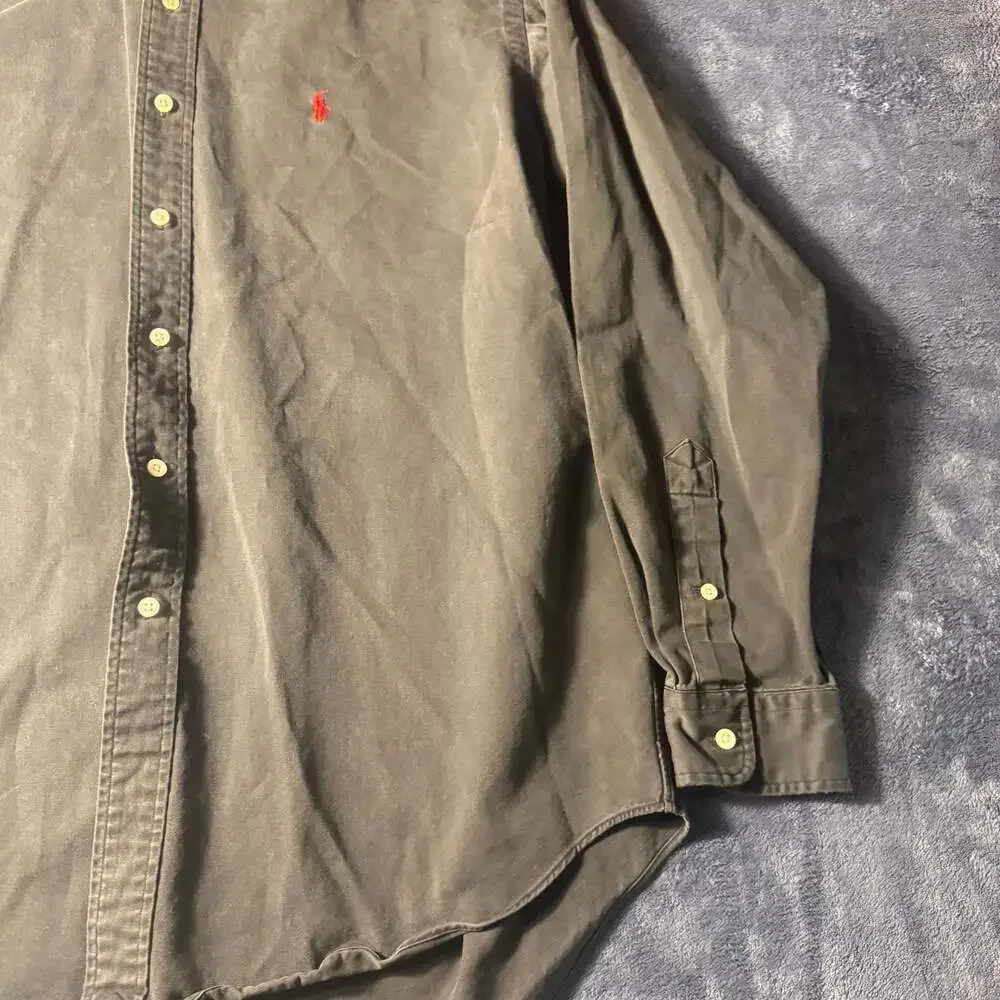 Polo Ralph Lauren Long Sleeve Button Down Shirt in Dark Green